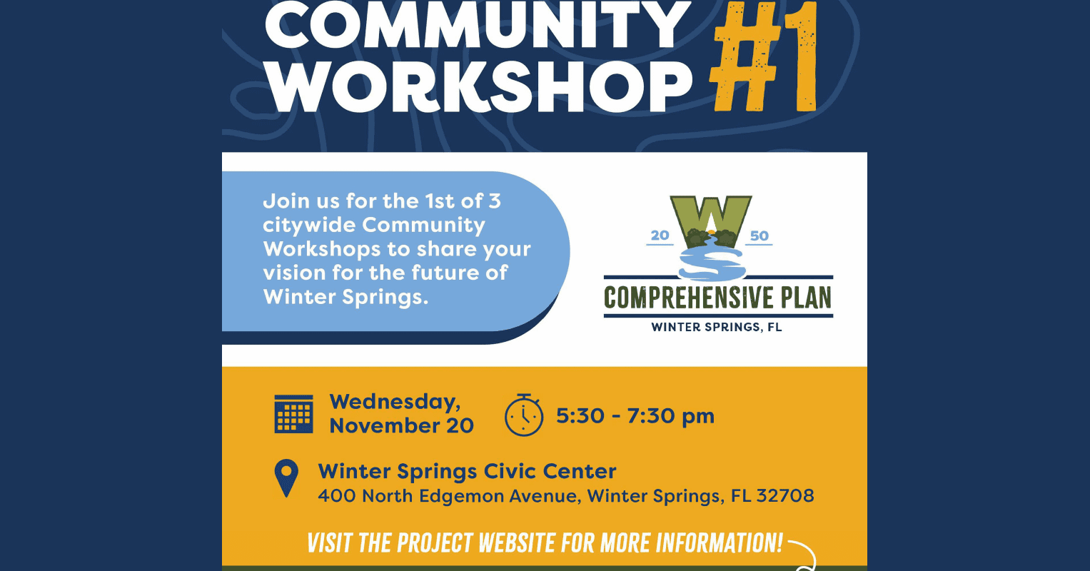 Community Workshop #1 – Winter Springs 2050 Comprehensive Plan