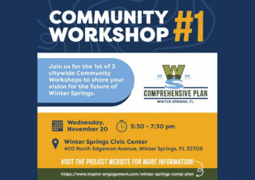 Community Workshop #1 – Winter Springs 2050 Comprehensive Plan